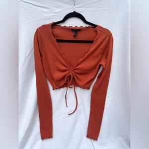 Forever 21 Scrunch Long Sleeve Top